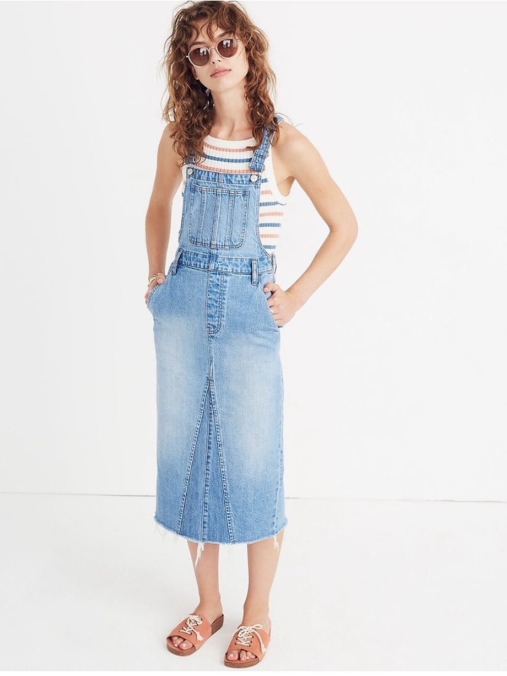 🆕 MADEWELL DENIM OVERALL DRESS J1596 | SIZE 8 | NWT